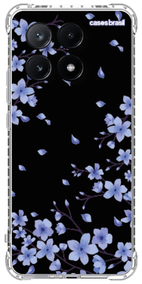 Capinha para Celular Flores de Cerejeira Azuis