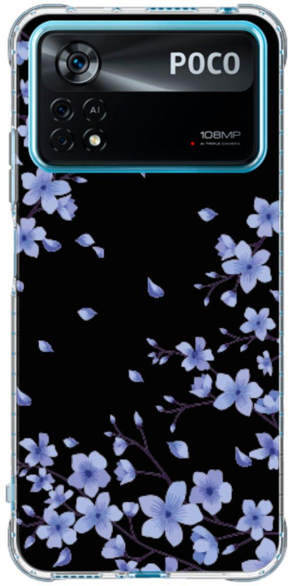 Capinha para Celular Flores de Cerejeira Azuis