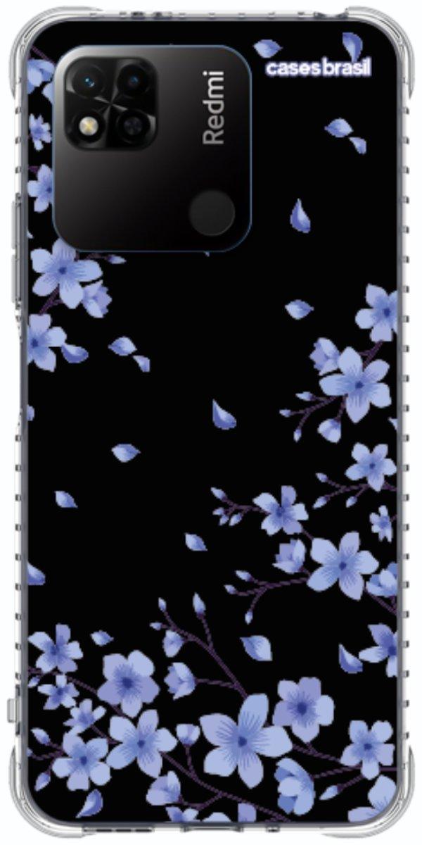 Capinha para Celular Flores de Cerejeira Azuis