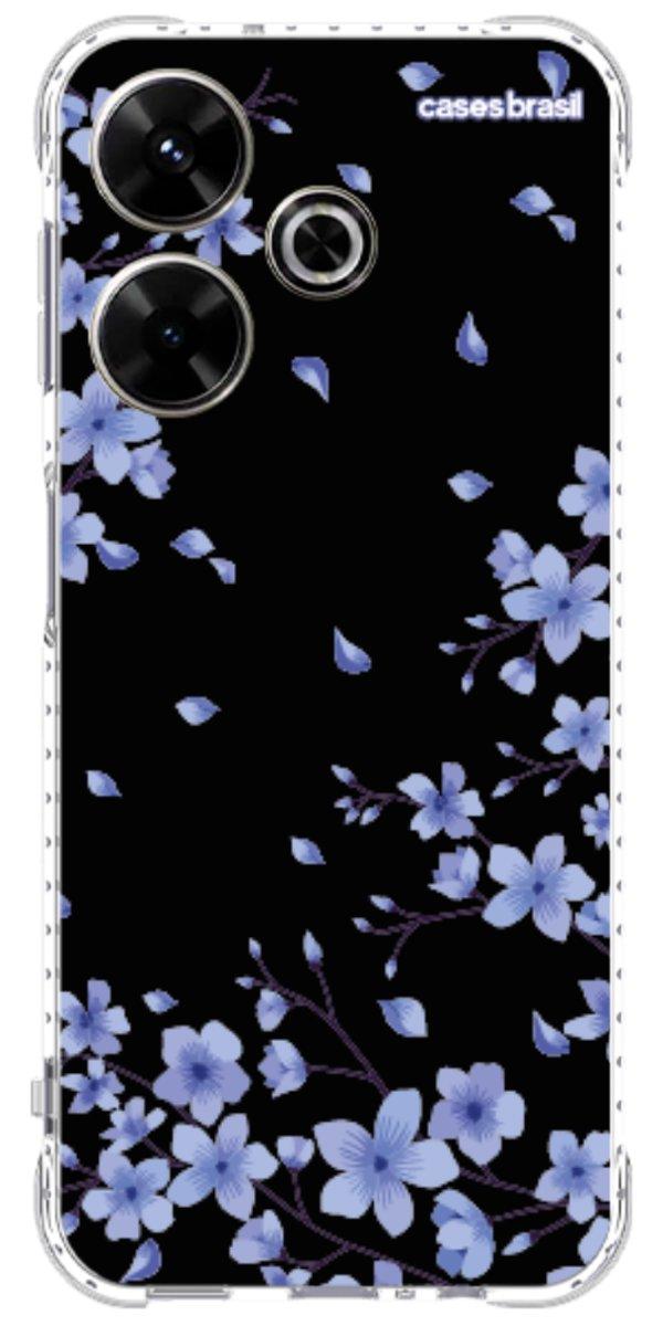 Capinha para Celular Flores de Cerejeira Azuis