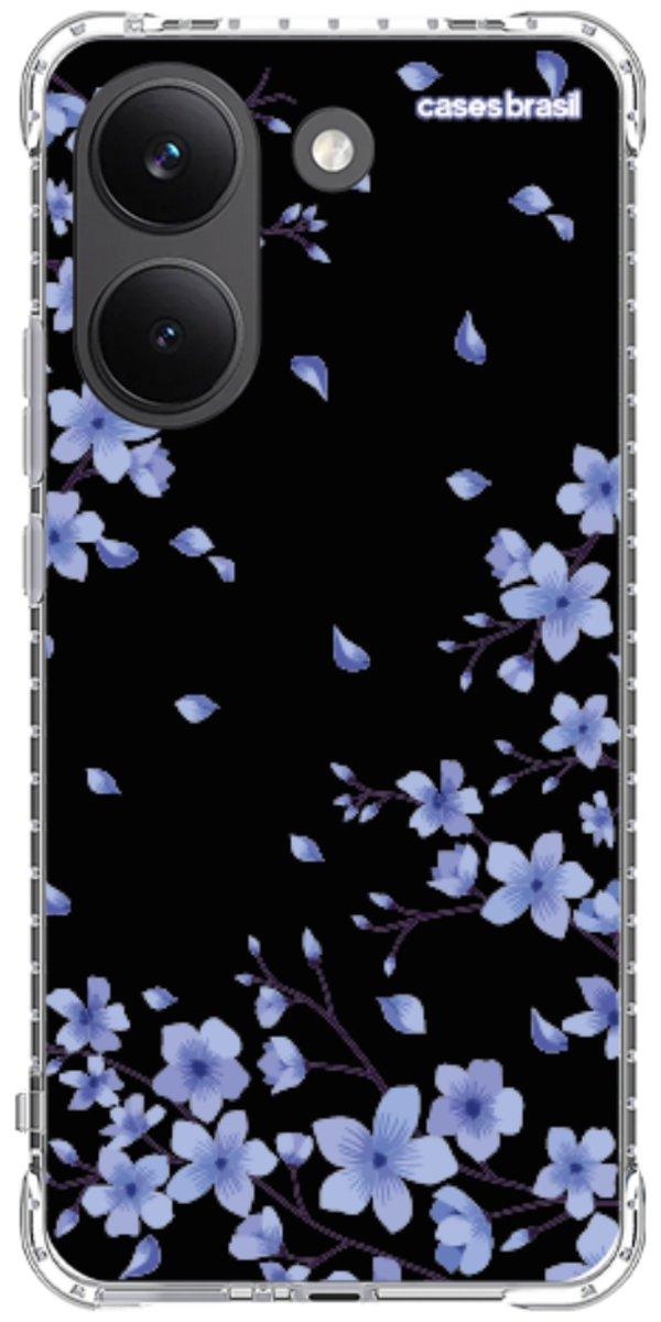 Capinha para Celular Flores de Cerejeira Azuis