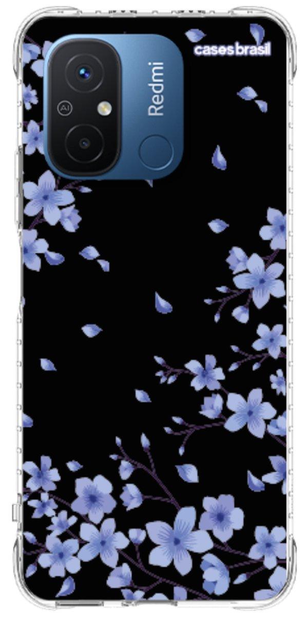 Capinha para Celular Flores de Cerejeira Azuis