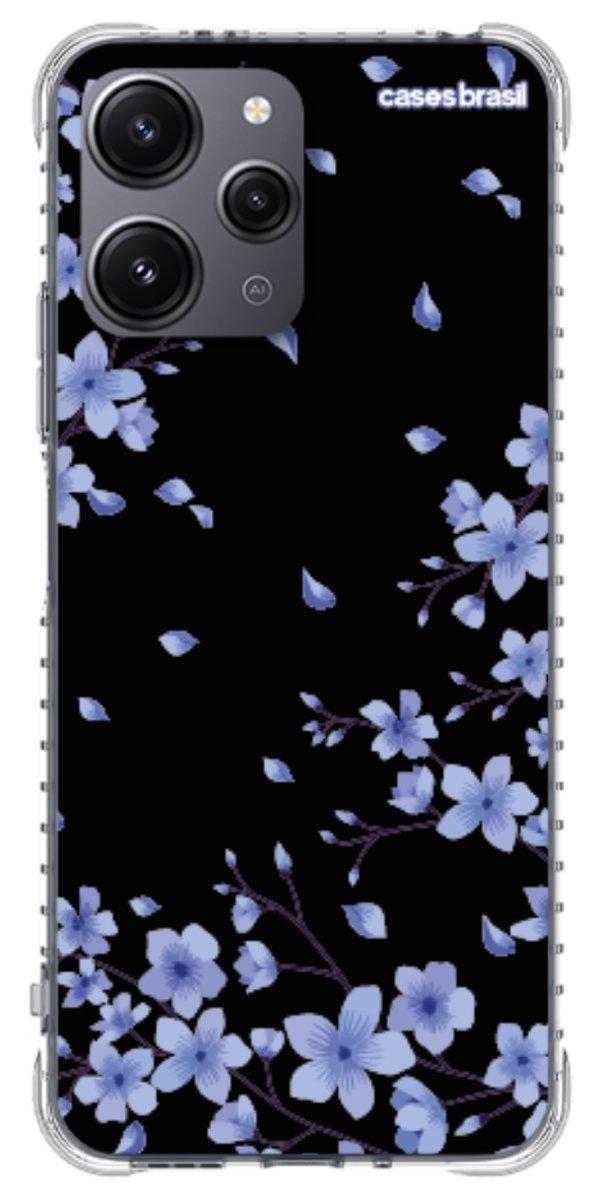 Capinha para Celular Flores de Cerejeira Azuis