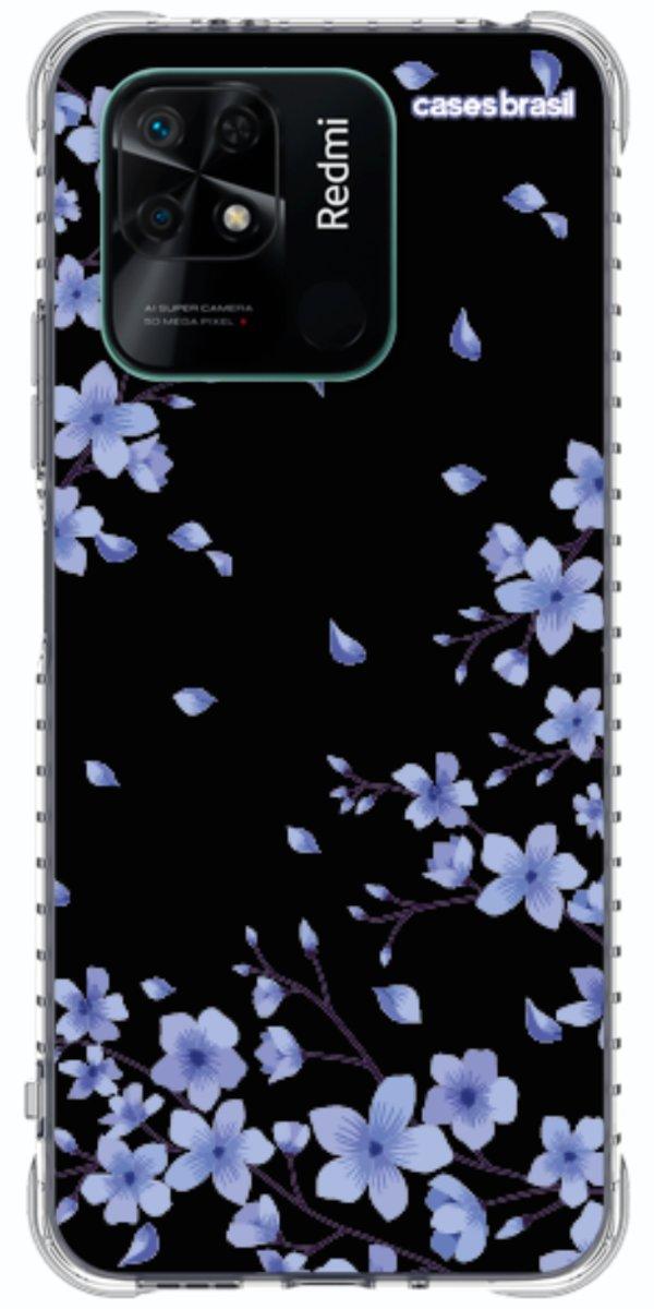 Capinha para Celular Flores de Cerejeira Azuis