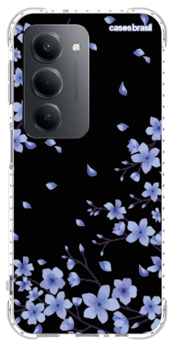 Capinha para Celular Flores de Cerejeira Azuis