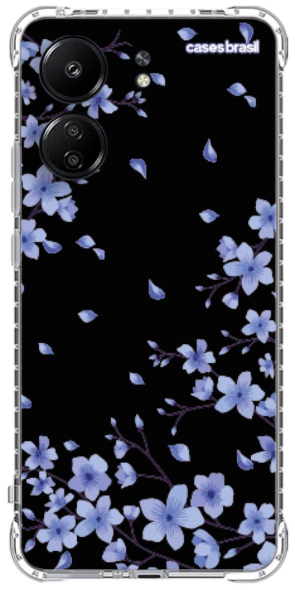 Capinha para Celular Flores de Cerejeira Azuis