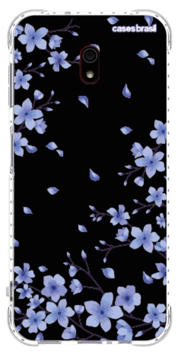 Capinha para Celular Flores de Cerejeira Azuis