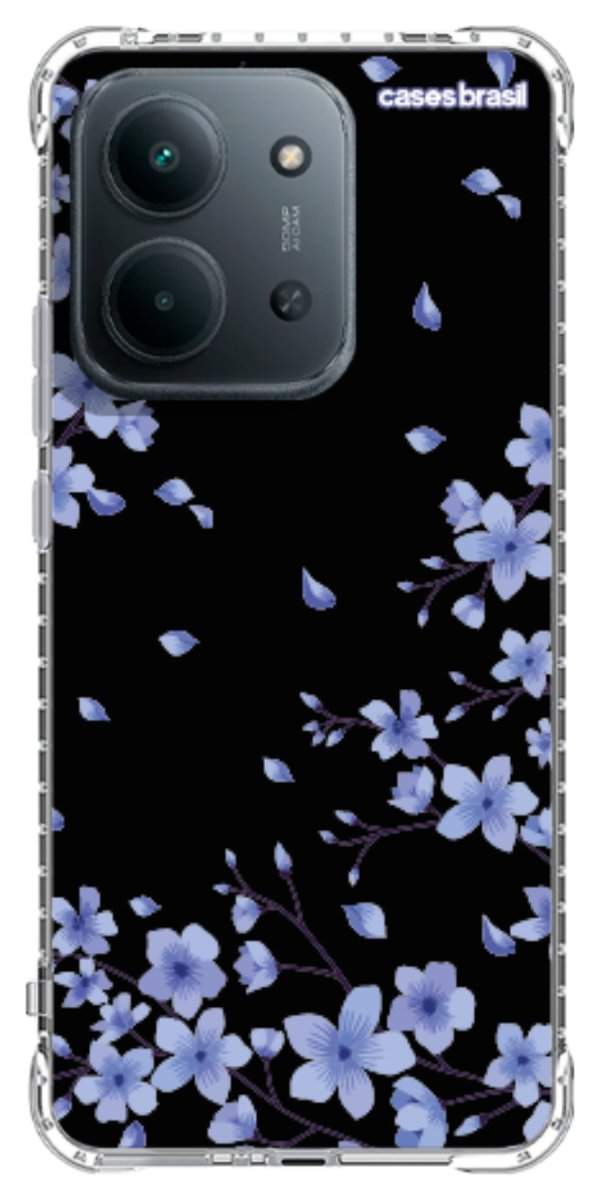 Capinha para Celular Flores de Cerejeira Azuis