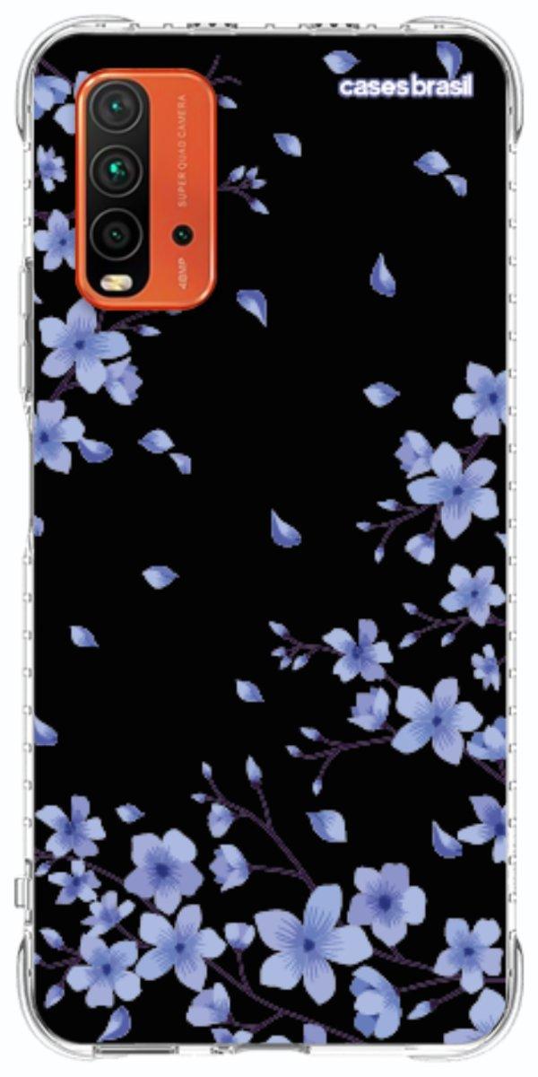Capinha para Celular Flores de Cerejeira Azuis