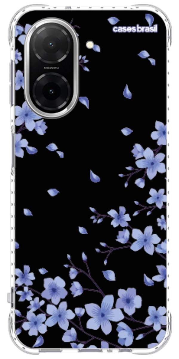 Capinha para Celular Flores de Cerejeira Azuis