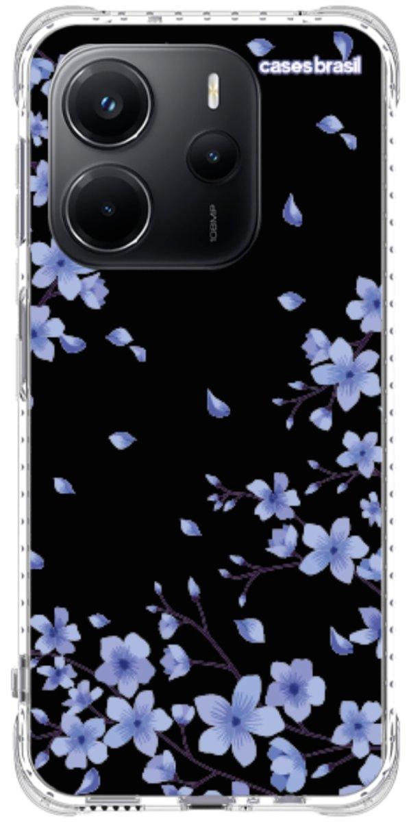 Capinha para Celular Flores de Cerejeira Azuis