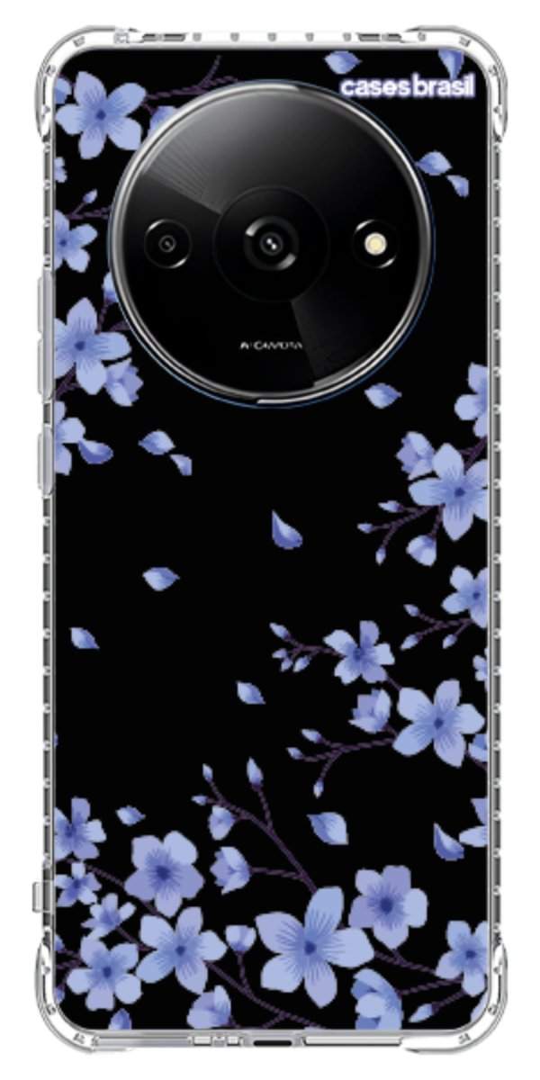 Capinha para Celular Flores de Cerejeira Azuis