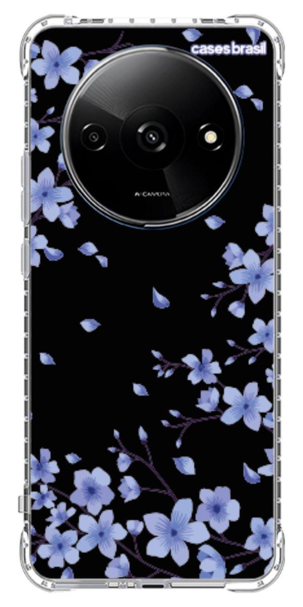 Capinha para Celular Flores de Cerejeira Azuis