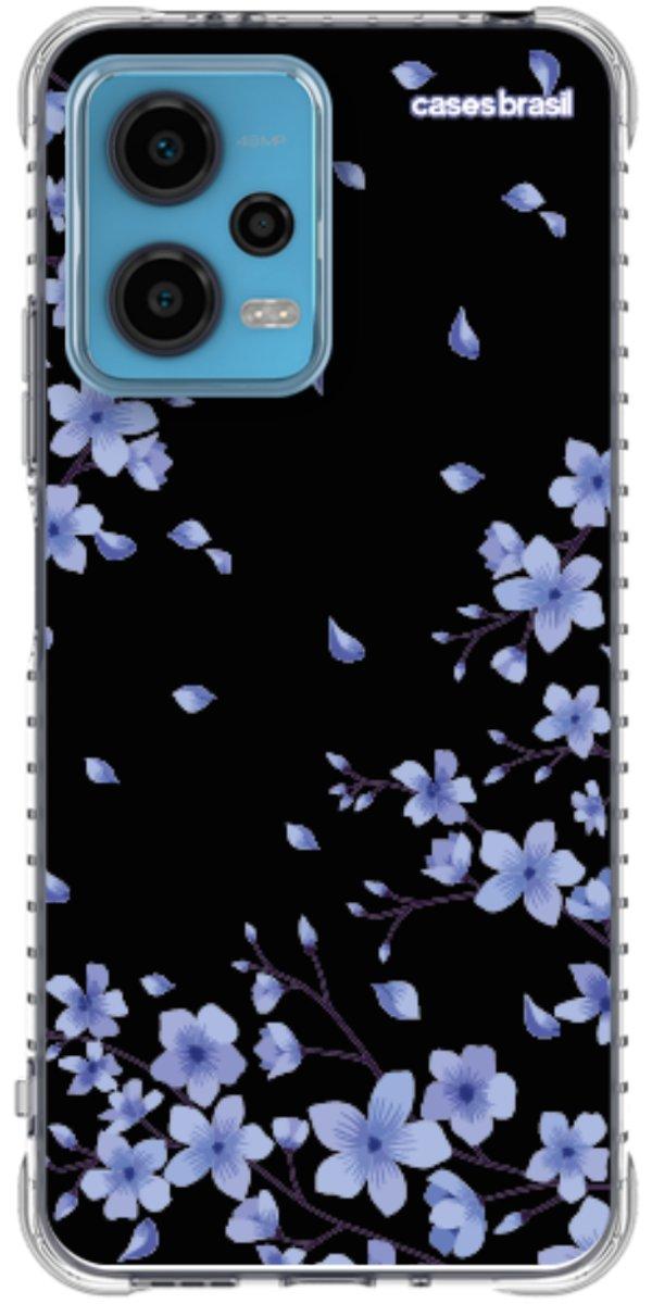 Capinha para Celular Flores de Cerejeira Azuis