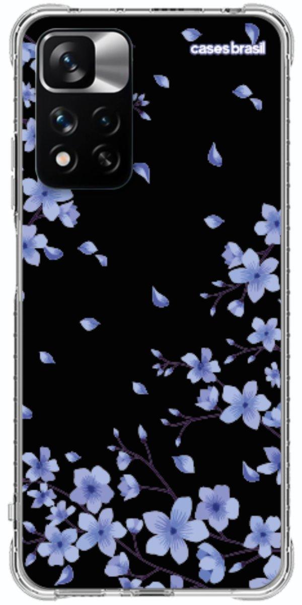 Capinha para Celular Flores de Cerejeira Azuis