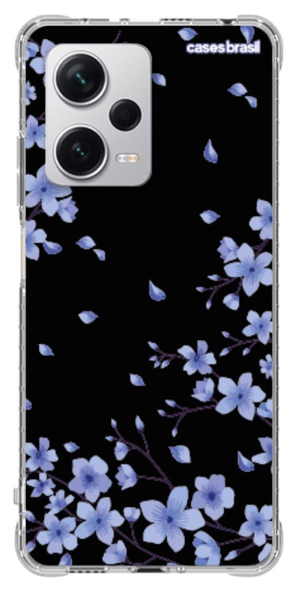 Capinha para Celular Flores de Cerejeira Azuis