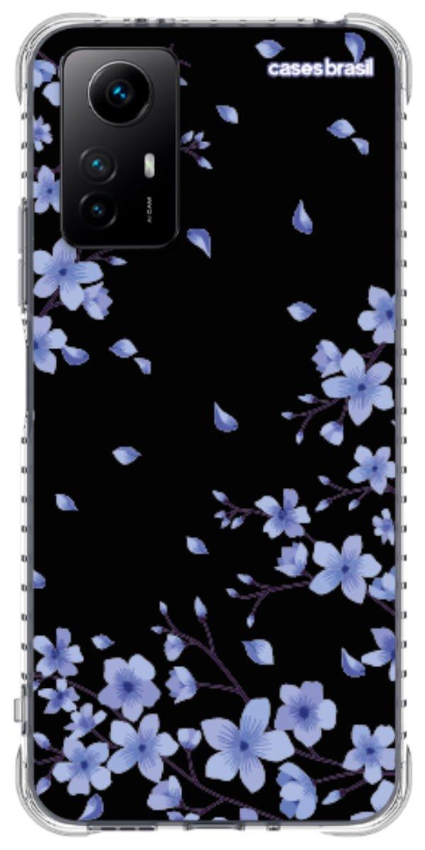Capinha para Celular Flores de Cerejeira Azuis