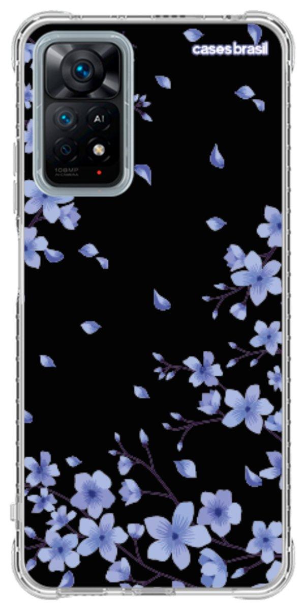 Capinha para Celular Flores de Cerejeira Azuis