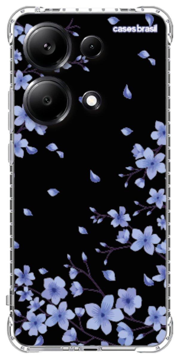 Capinha para Celular Flores de Cerejeira Azuis