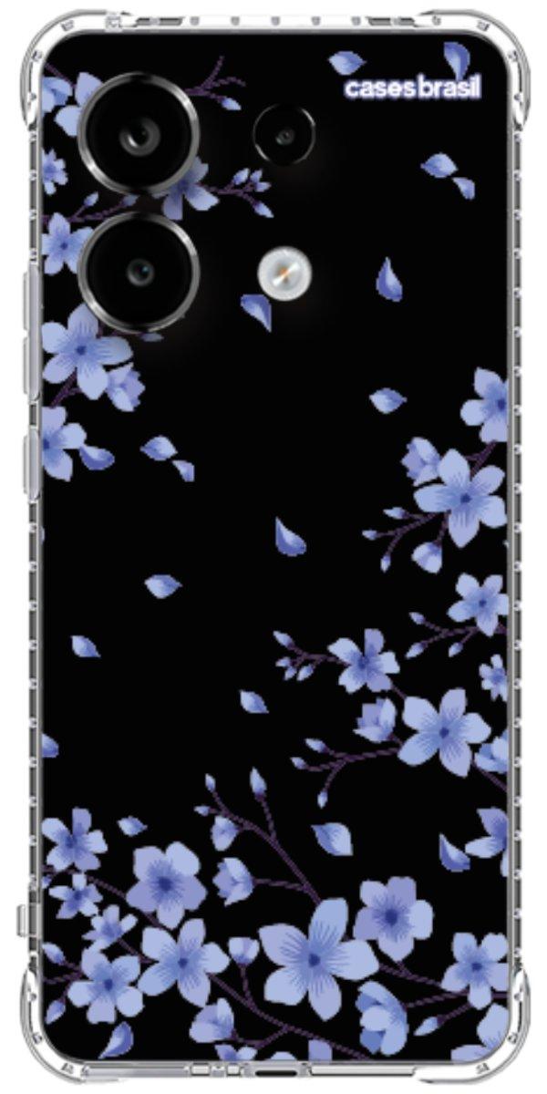 Capinha para Celular Flores de Cerejeira Azuis