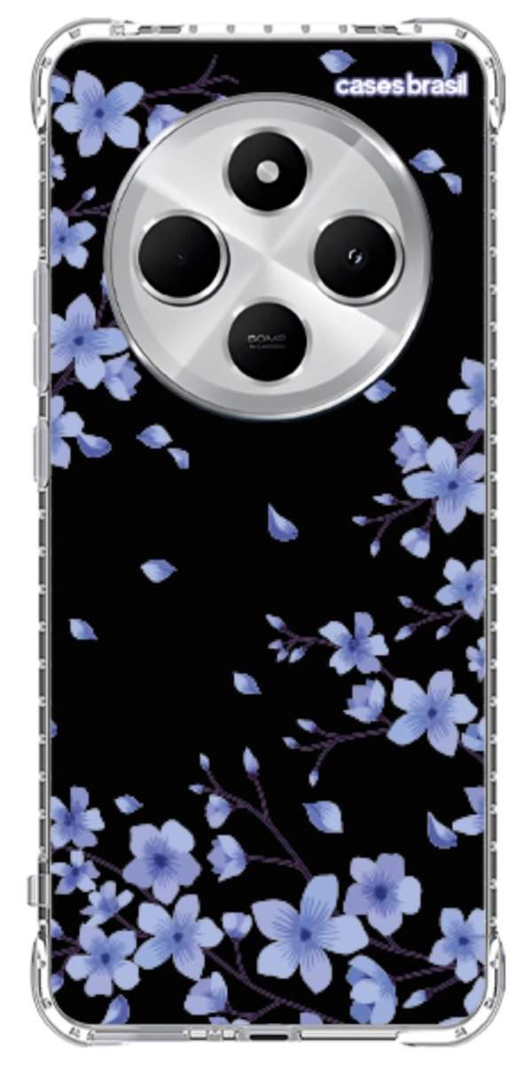 Capinha para Celular Flores de Cerejeira Azuis