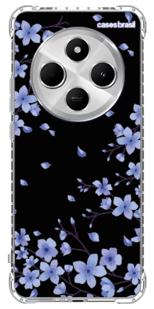 Capinha para Celular Flores de Cerejeira Azuis