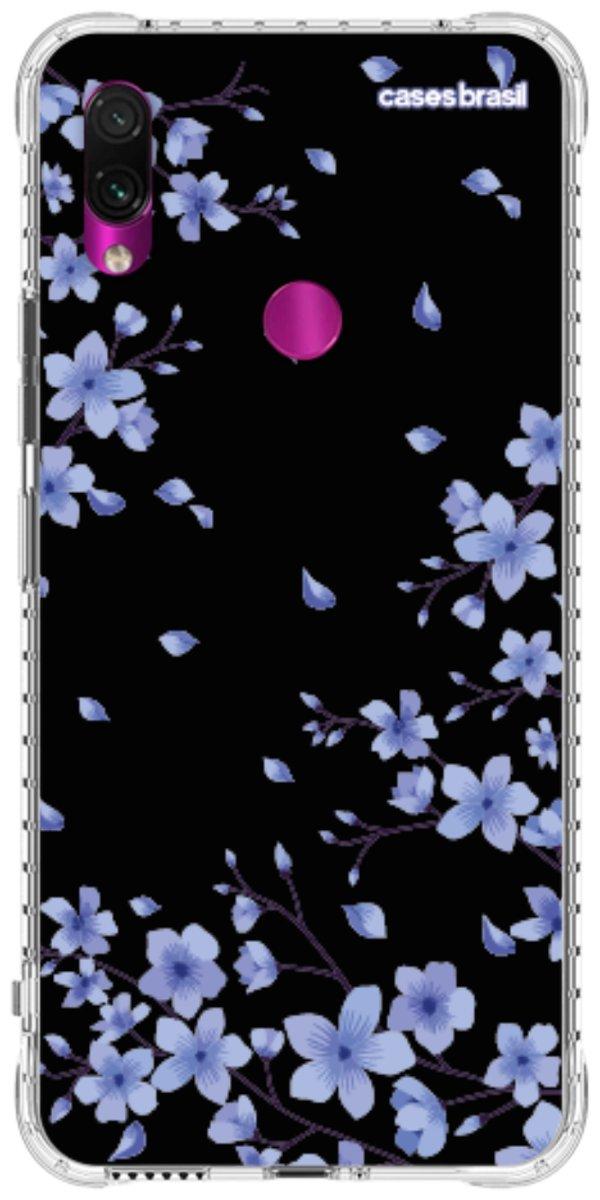 Capinha para Celular Flores de Cerejeira Azuis