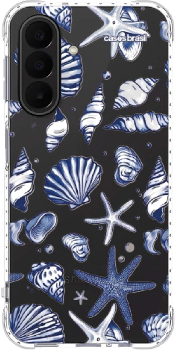 Capinha para Celular Conchas Azul Marinho