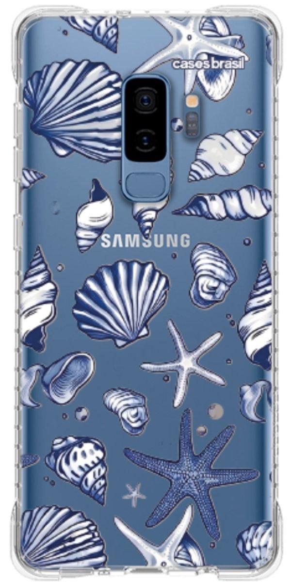 Capinha para Celular Conchas Azul Marinho