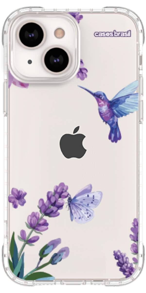 Capinha para Celular Lavanda e Beija-flor