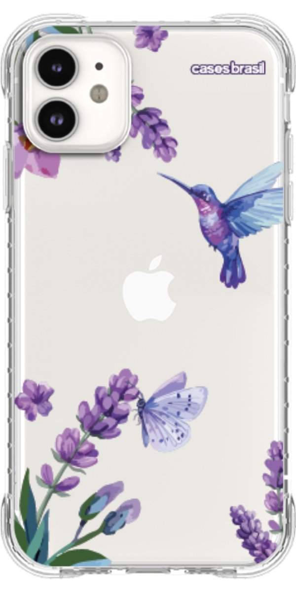 Capinha para Celular Lavanda e Beija-flor