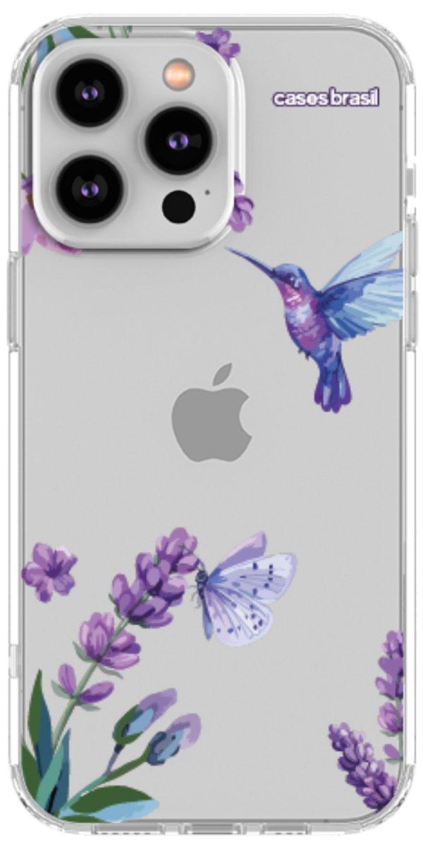 Capinha para Celular Lavanda e Beija-flor