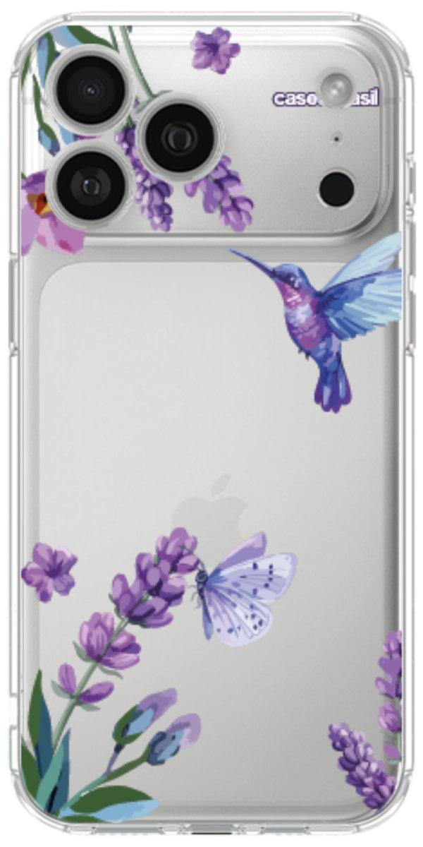 Capinha para Celular Lavanda e Beija-flor
