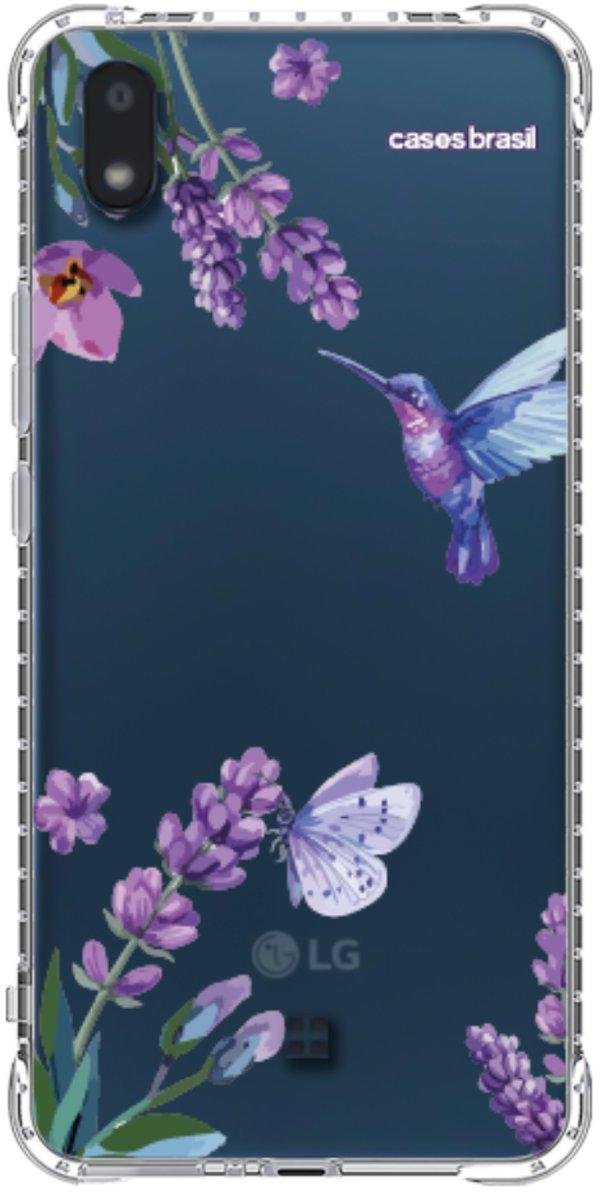 Capinha para Celular Lavanda e Beija-flor