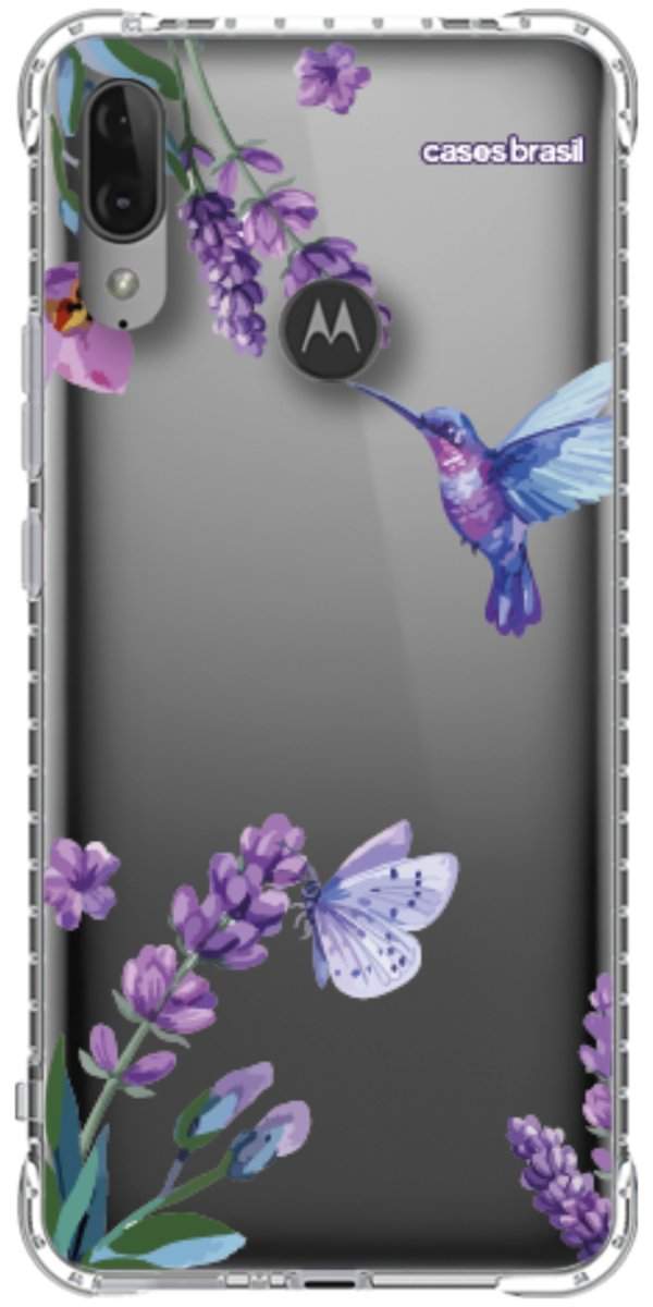 Capinha para Celular Lavanda e Beija-flor