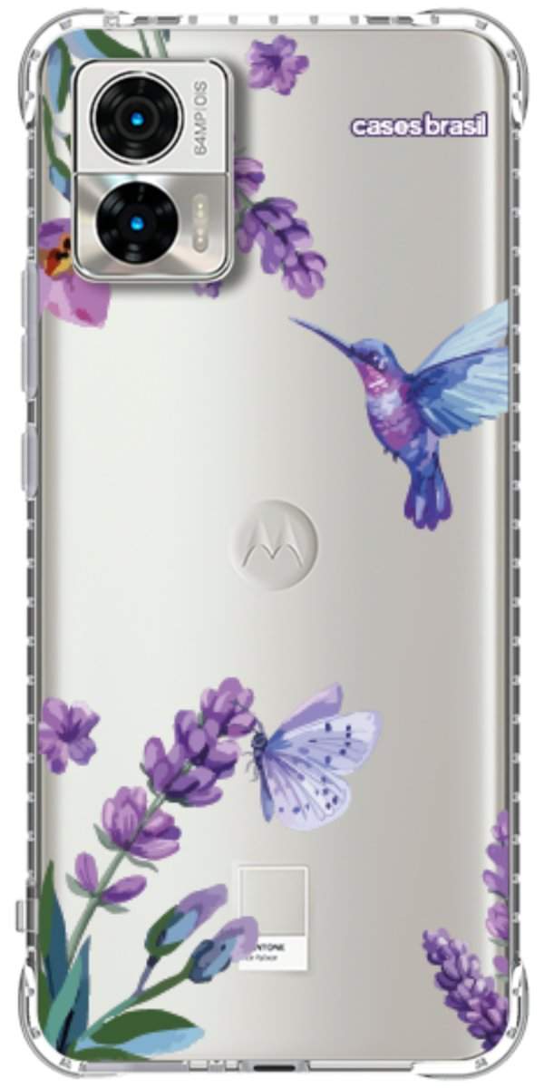 Capinha para Celular Lavanda e Beija-flor