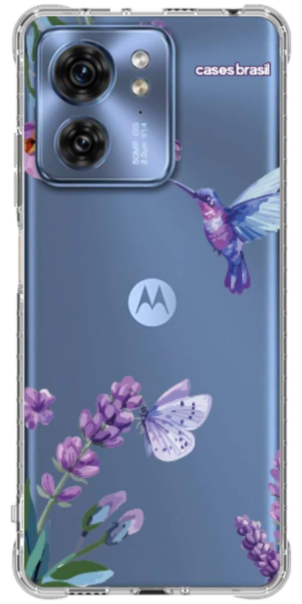 Capinha para Celular Lavanda e Beija-flor