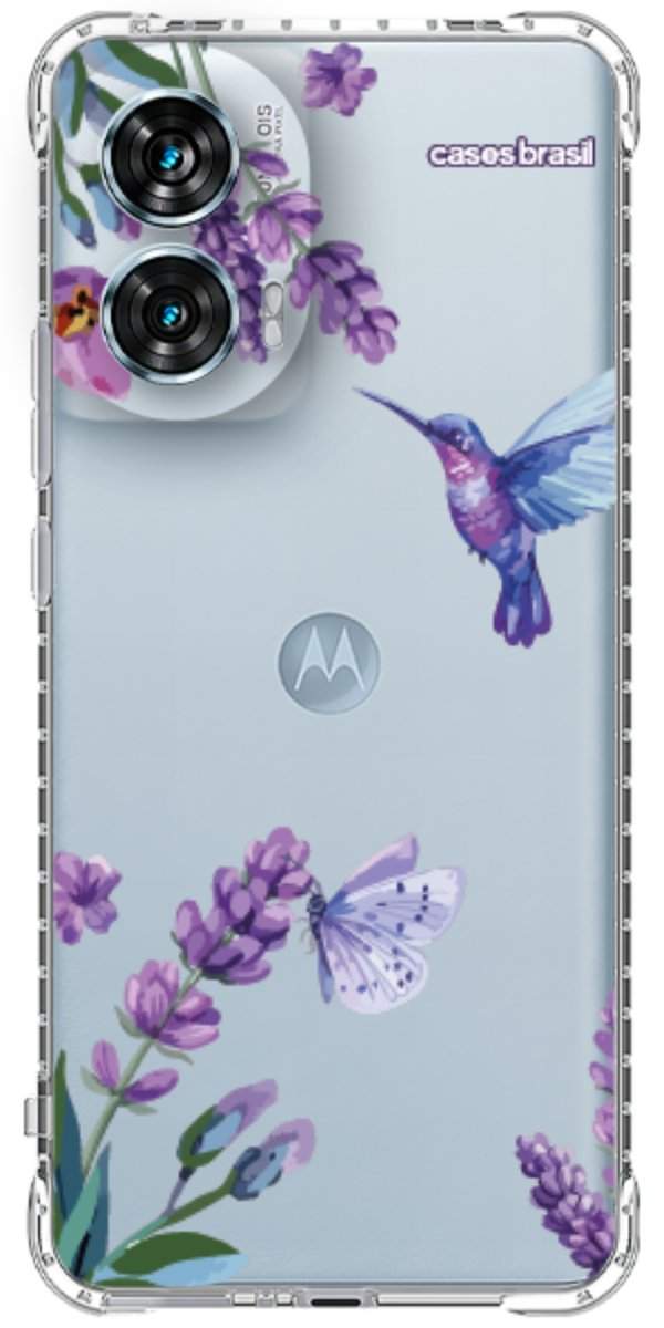 Capinha para Celular Lavanda e Beija-flor