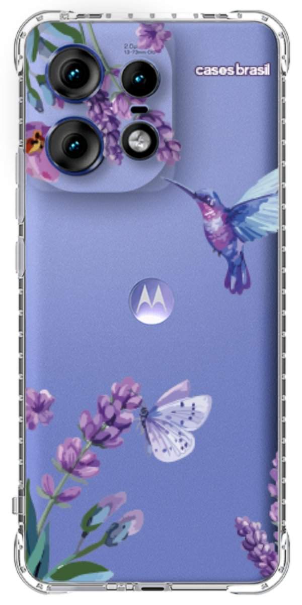 Capinha para Celular Lavanda e Beija-flor