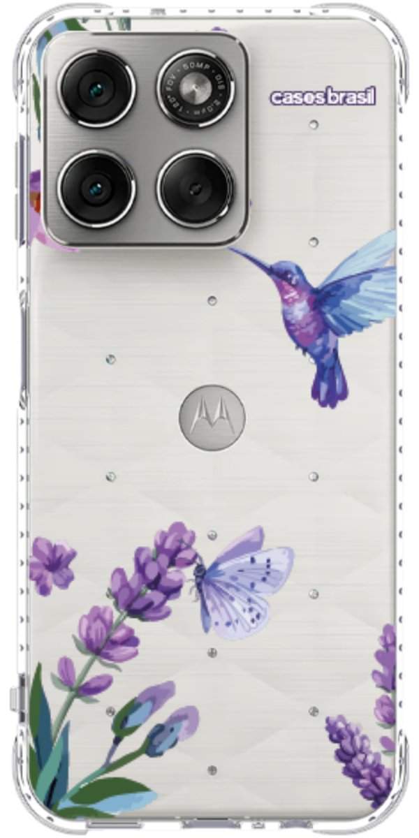 Capinha para Celular Lavanda e Beija-flor