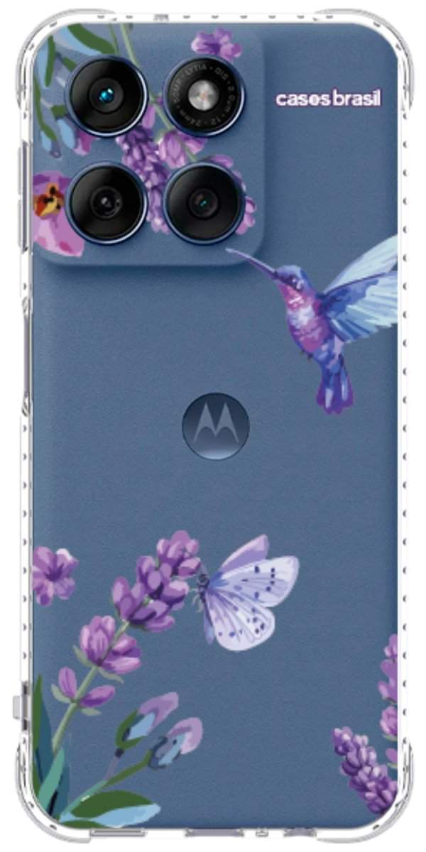 Capinha para Celular Lavanda e Beija-flor