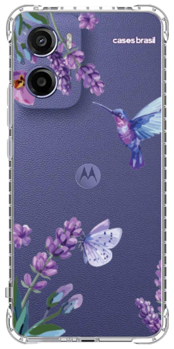 Capinha para Celular Lavanda e Beija-flor