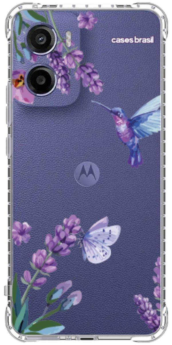 Capinha para Celular Lavanda e Beija-flor