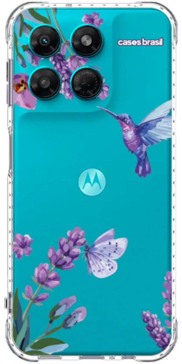 Capinha para Celular Lavanda e Beija-flor