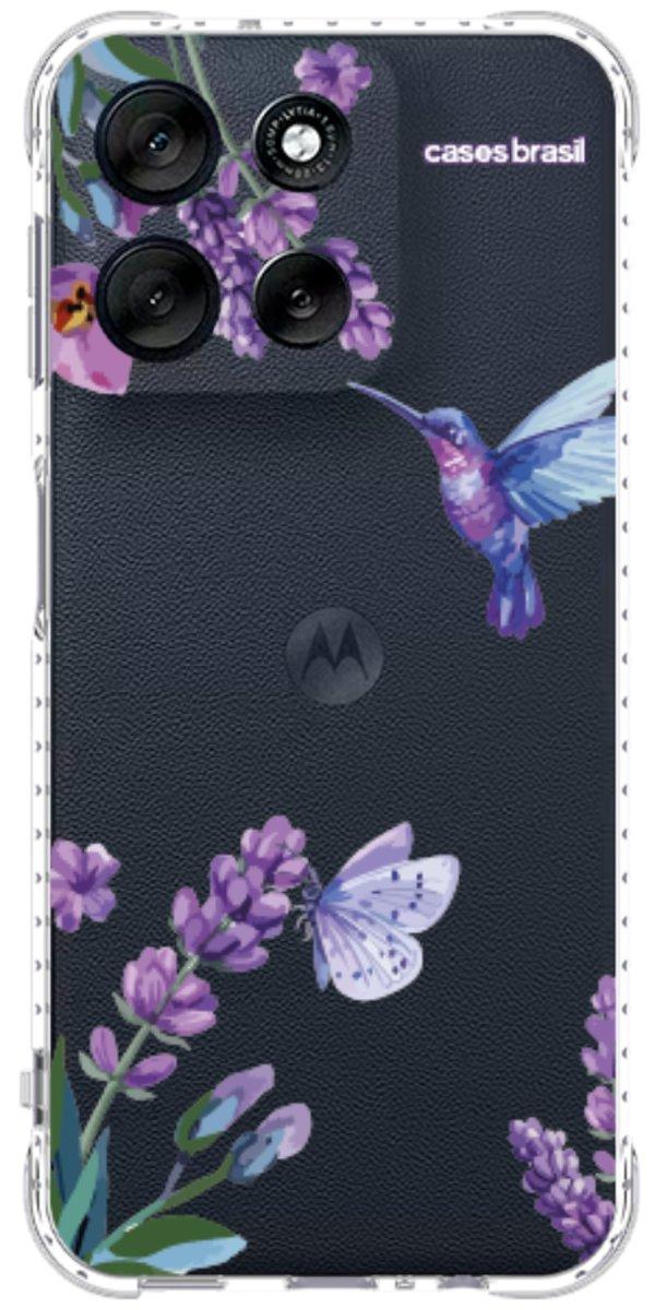 Capinha para Celular Lavanda e Beija-flor