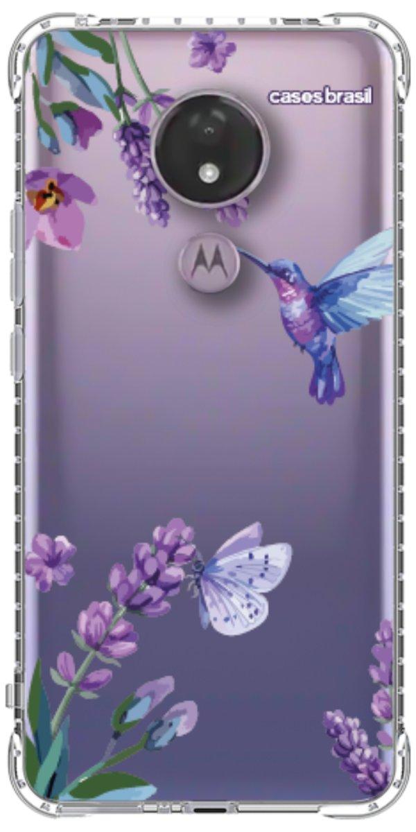 Capinha para Celular Lavanda e Beija-flor
