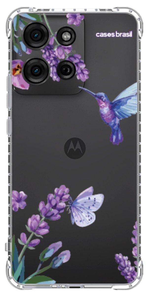 Capinha para Celular Lavanda e Beija-flor