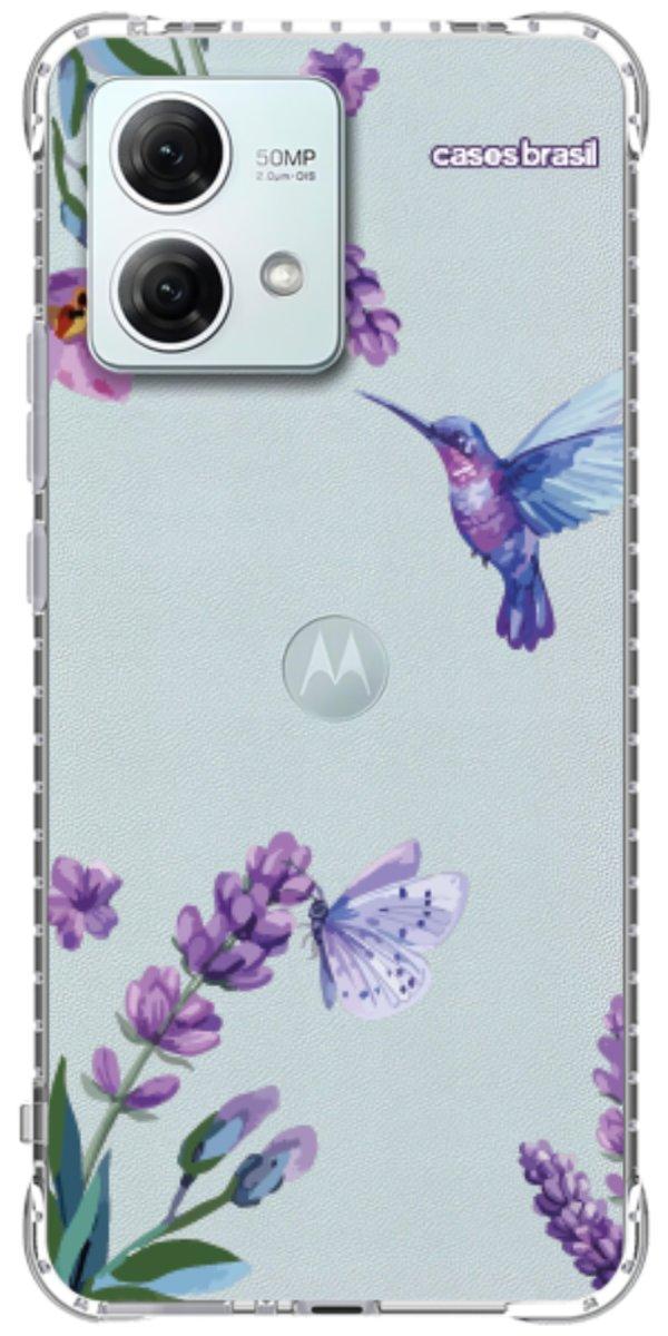 Capinha para Celular Lavanda e Beija-flor