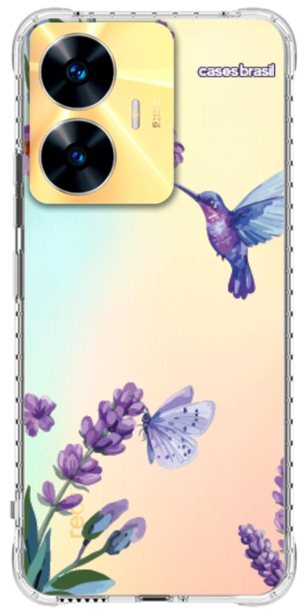 Capinha para Celular Lavanda e Beija-flor