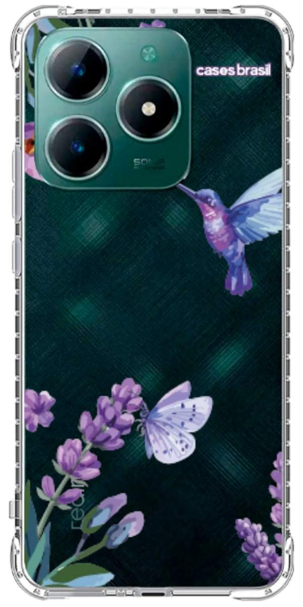 Capinha para Celular Lavanda e Beija-flor